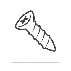 Screw icon transparent vector isolated