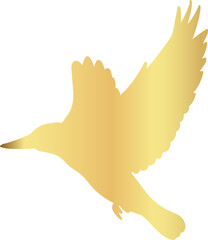 Gold flying bird