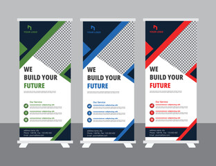 Roll up banner design template modern xbanner rull up design golf competition roll up bannemod