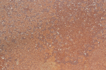 Rust background on sheet steel. Rusty aged industrial material concept