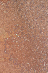 Rust background on sheet steel. Rusty aged industrial material concept