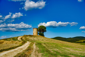 Ancient mill in the Tuscan countryside near Bibbona Tuscany Italy