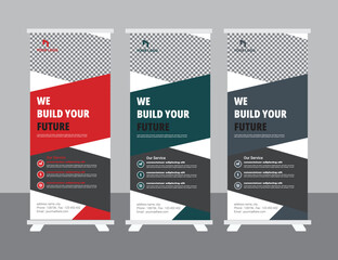 Roll up banner design template modern xbanner rull up design golf competition roll up bannemod