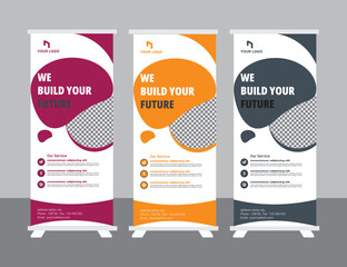 Roll up banner design template modern xbanner rull up design golf competition roll up bannemod
