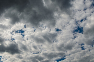 Clouds background. Big white clouds in the sky, cloudy weather