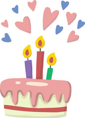 Hand Drawn wedding cake illustration