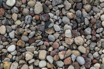 Background of round stones. Abstract texture from stone pattern