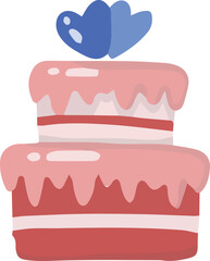 Hand Drawn wedding cake illustration