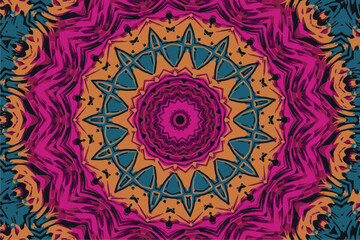 Mandala seamless pattern vector art festival background