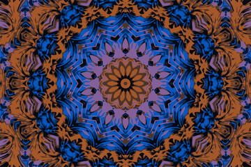 Mandala seamless pattern vector art festival background