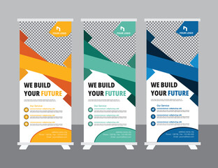 Roll up banner design template modern xbanner rull up design golf competition roll up bannemod