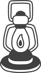Hand Drawn lantern for hiking illustration