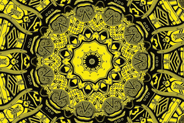 Vector colored abstract round mandala background