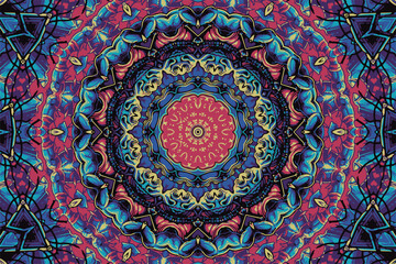 Tribal ornament Mandala doodle illustration. Mandala pattern background element