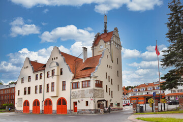 Neorenesansowy budynek Straży Pożarnej w Olsztynie - obrazy, fototapety, plakaty