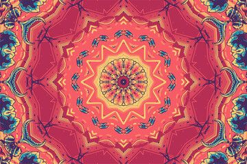 Tribal ornament Mandala doodle illustration. Mandala pattern background element