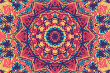 Tribal ornament Mandala doodle illustration. Mandala pattern background element