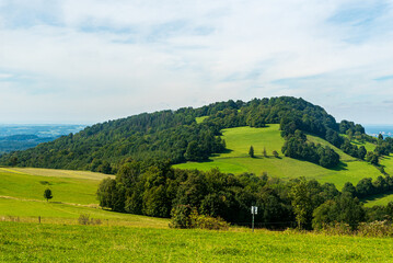 Fototapeta na wymiar Tul hill above Leszna Gorna village in Poland