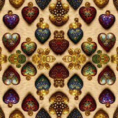 Fototapeta na wymiar Flowers Style Pattern, Ornamental Wallpaper, Embroidery, Fantasy Home Decoration, European Style Ornaments, Botanical Illustrations, Architecture Patchwork, Interior and Exterior Surface, Natural 