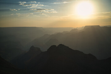 Spectacular sunset in grand Canyon