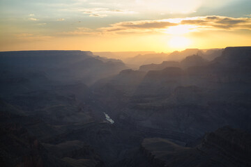 Spectacular sunset in grand Canyon