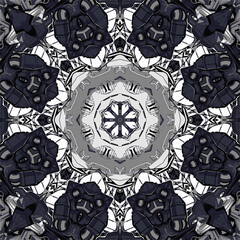 Flower gradation kaleidoscope mandala pattern wallpaper design
