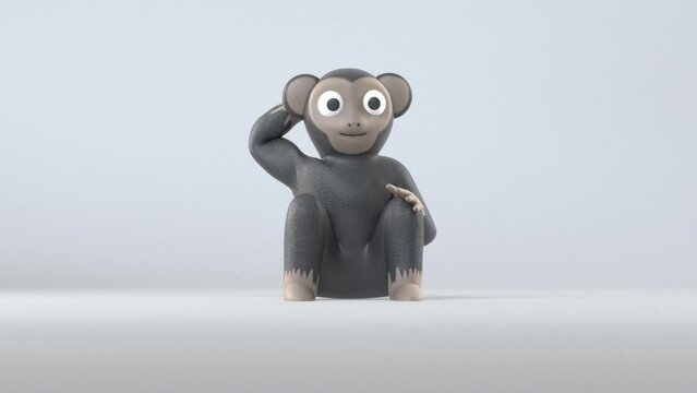3D monkey animation