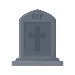 Obraz premium Tombstone isolated on white background