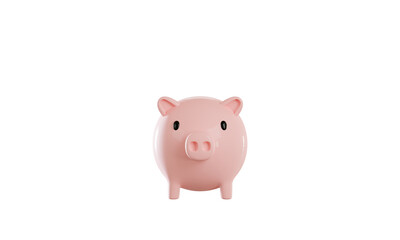 3d piggy bank, pastel piggy bank isolated on top, real estate bank investment, income Pink pig toy