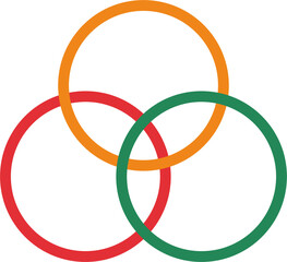 circles of various colors intertwined