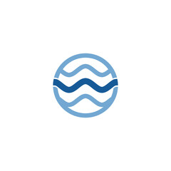 Wave Letter W Modern Elegant Minimalist Style Logo Design
