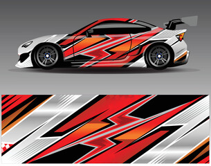 Graphic abstract stripe racing background designs for vehicle  rally  race  adventure and car racing livery