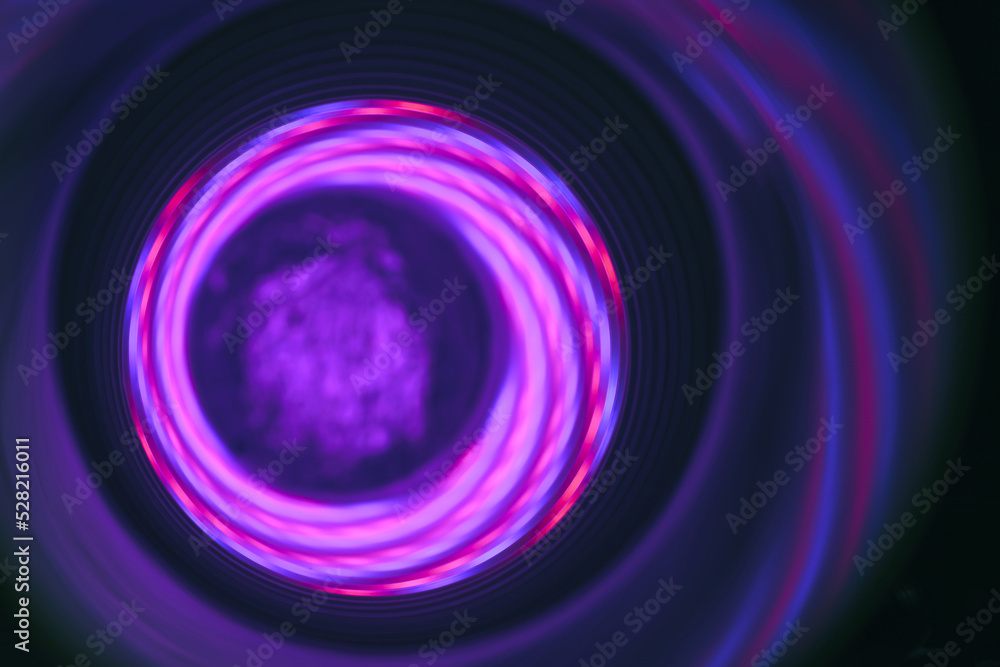 Poster Abstract swirl tunnel with purple light on a background pattern textured for design.
