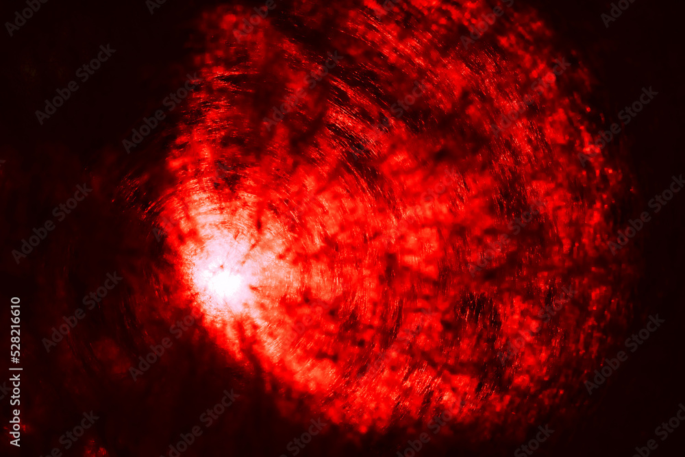 Aufkleber Beautiful abstract texture circle in  red light. Background pattern for design. Macro photography view.