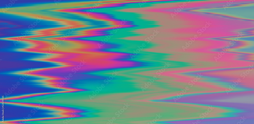 Aufkleber Glitched and distorted background with pixel sorting effect.