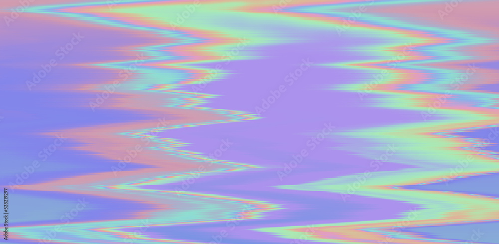 Aufkleber Glitched and distorted texture of a broken computer screen. Holographic psychedelic texture.