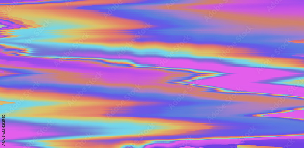 Aufkleber Glitched and distorted background with pixel sorting effect. Analog TV or computer screen.