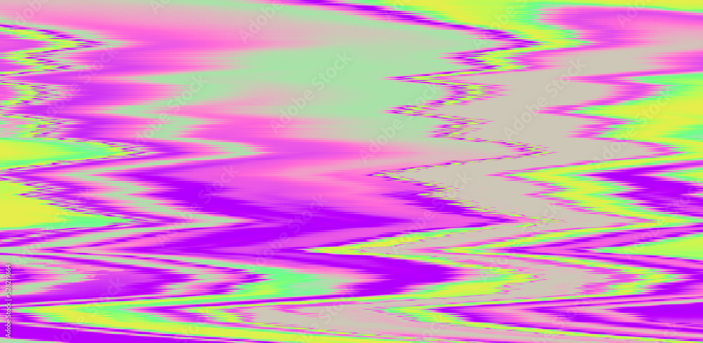 Poster Glitched and distorted texture of a broken computer screen.
