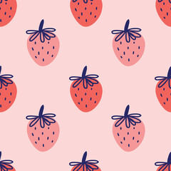 cute handraw fruits seamless pattern design vector for wrapping paper 