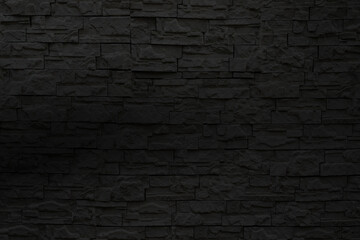 Fototapeta na wymiar Modern black brick wall background