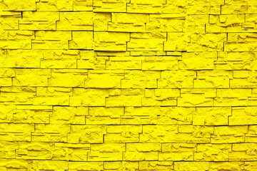 Modern yellow brick wall surface background
