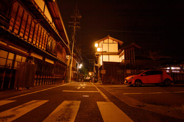 岩村城下町の夜景