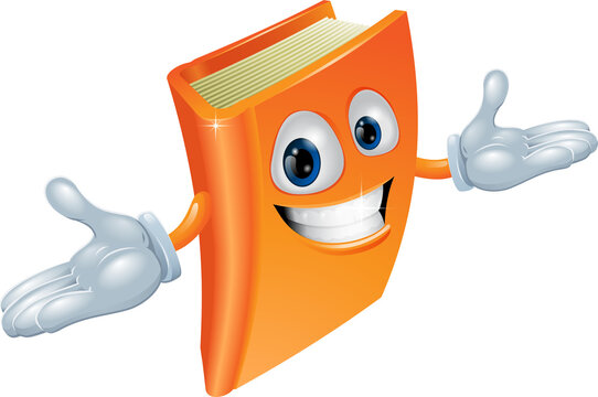 Book cartoon character mascot