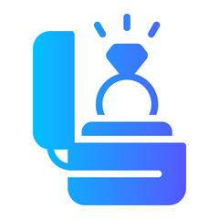 wedding ring gradient icon