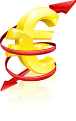 Euro exchange rate concept