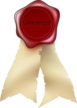 Guaranteed Wax Seal and ribbon