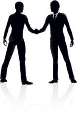 Business people handshake illustration