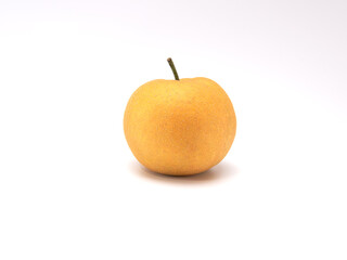 Japanese pear isolated on white background. copy space