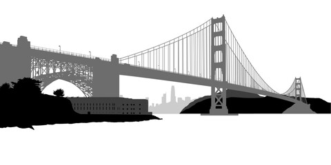 San Francisco vector silhouette