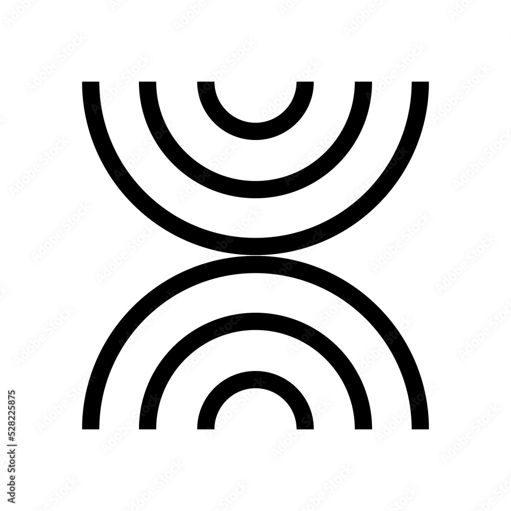 Poster abstract futuristic shape icons for ui ux website or design element. creative geometric design eleme
